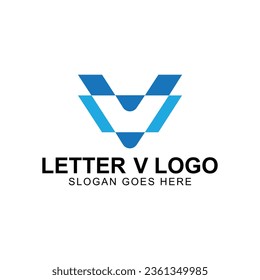 alphabet letters logo or symbol that is unique and original. letter V. editable and easy to custom