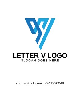 alphabet letters logo or symbol that is unique and original. letter V. editable and easy to custom