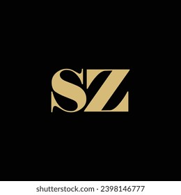 Alphabet letters logo SZ, S and Z monogram,

