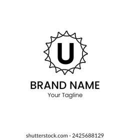 alphabet letters logo u monogram 