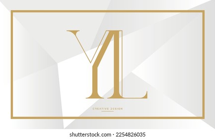 Alphabet letters Logo YL or LY Monogram	
