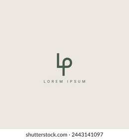 Alphabet Letters LP PL Creative Logo Initial Based Monogram Icon Vector Element