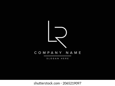 Alphabet Letters LR Logo Design Icon vector, LR RL monogram logo