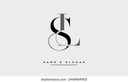 Alphabet letters LS or SL initial logo monogram
