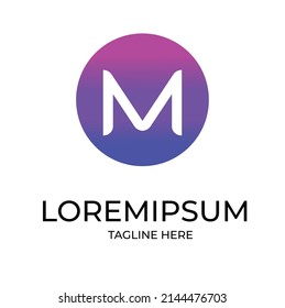 Letras alfabéticas M Iniciales Logo Monograma