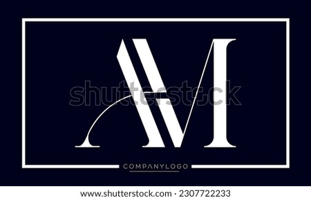 Alphabet Letters AM or MA Logo Icon Monogram Stok fotoğraf © 