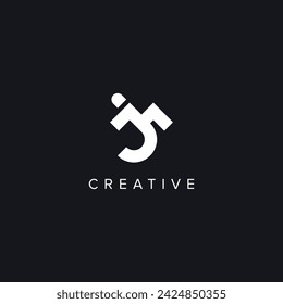 Alphabet Letters MJ JM Creative Logo Initial Based Monogram Icon Vector.