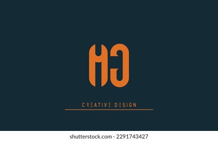 Alphabet letters Modern Creative logo MJ , JM