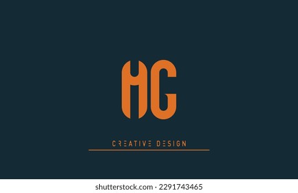 Alphabet letters Modern Creative logo MG , GM