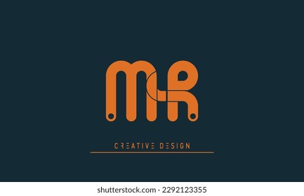 Alphabet letters Modern Creative logo MR , RM