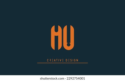 Alphabet letters Modern Creative logo MU, UM