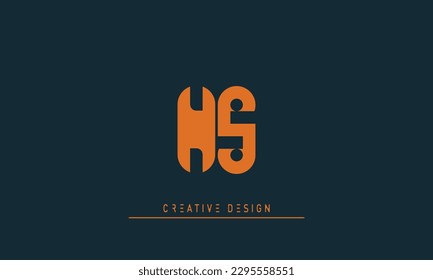 Alphabet letters Modern Creative logo NS , SN