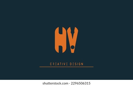 Alphabet letters Modern Creative logo NV , VN 
