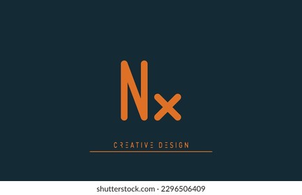 Alphabet letters Modern Creative logo NX , XN 