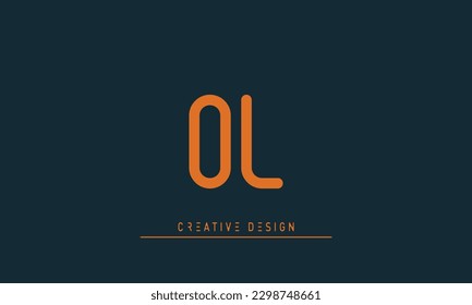 Alphabet letters Modern Creative logo OK , KO