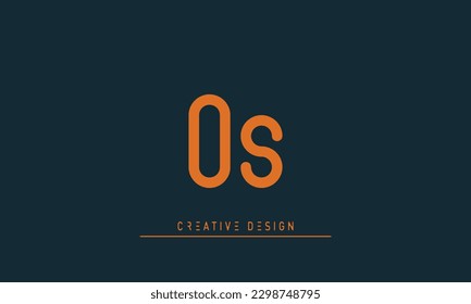 Alphabet letters Modern Creative logo OS , SO