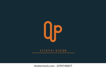 Alphabet letters Modern Creative logo OP , PO