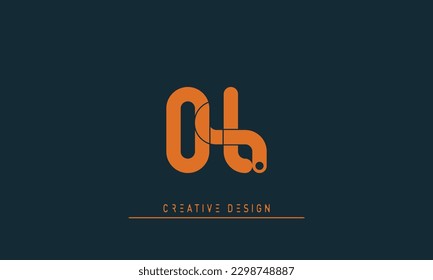 Alphabet letters Modern Creative logo OK , KO