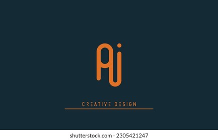 Alphabet letters Modern Creative Logo PI, IP