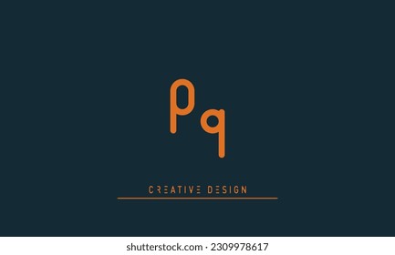 Letras alfabéticas Logo creativo moderno PQ , QP