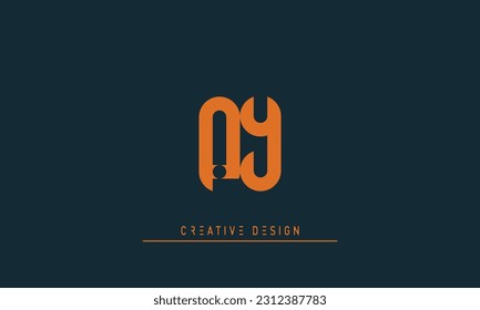 Alphabet letters Modern Creative logo PY , YP