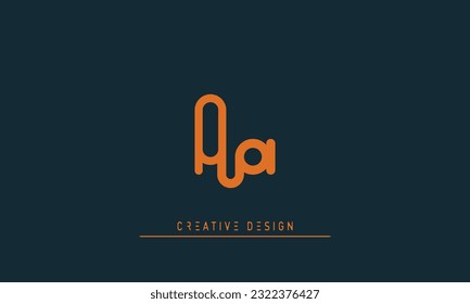 Letras alfabéticas Logo creativo moderno QA , AQ