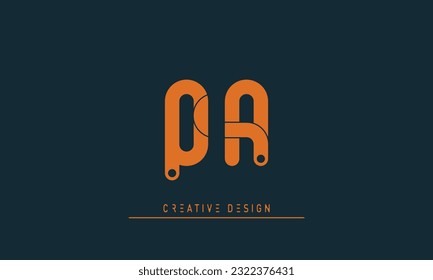 Letras alfabéticas Logo creativo moderno QA , AQ