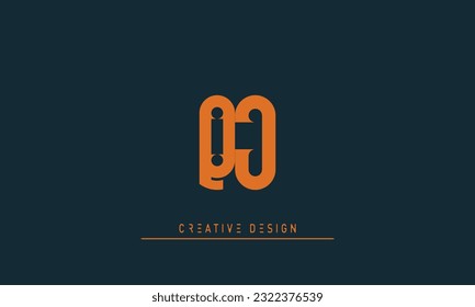 Alphabet letters Modern Creative logo QJ , JQ