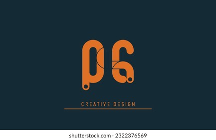 Alphabet letters Modern Creative logo QG , GQ