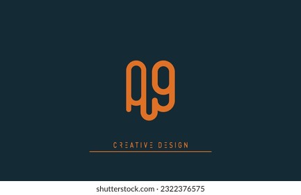 Alphabet letters Modern Creative logo QG , GQ