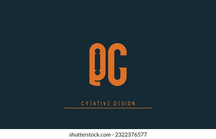 Alphabet letters Modern Creative logo QG , GQ