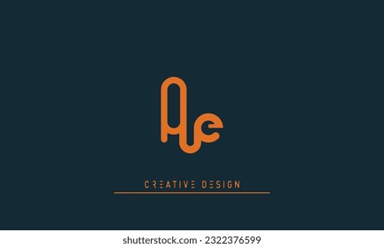Alphabet letters Modern Creative logo QE , EQ