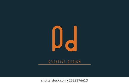 Letras alfabéticas Logo creativo moderno QD , DQ