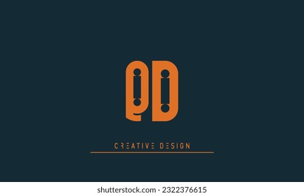 Alphabet letters Modern Creative logo QD , DQ