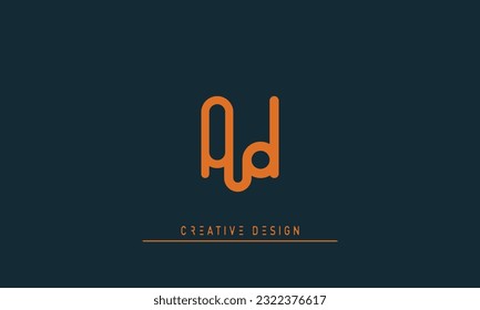 Alphabet letters Modern Creative Logo QD , DQ