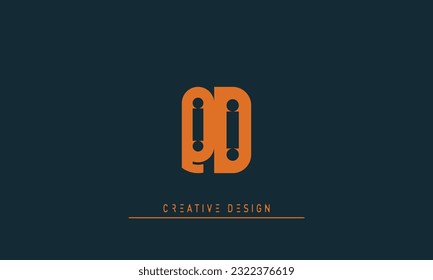 Letras alfabéticas Logo creativo moderno QD , DQ