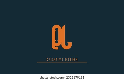 Letras alfabéticas logotipo creativo moderno QL , LQ