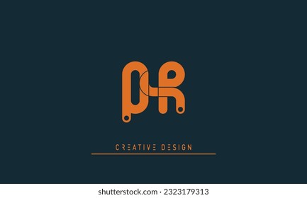 Alphabet letters Modern Creative Logo QR , RQ