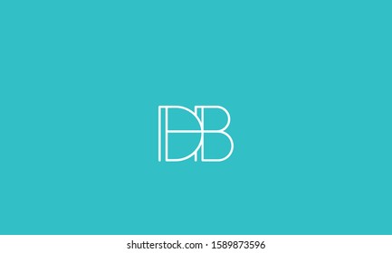 Alphabet letters monogram DB,BD,D and B icon 