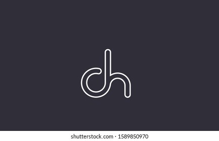 Alphabet letters monogram DH,HD,D and H icon 