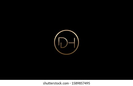 Letras alfabéticas monograma DH,HD,D y H 