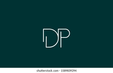 Alphabet letters monogram DP,PD,D and P logo