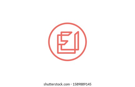 alphabet letters monogram EI,IE,E and I 