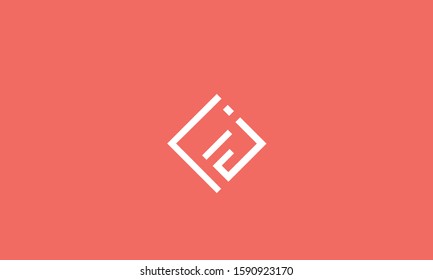 Alphabet letters monogram EI,IE,E and I logo