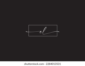 Alphabet letters monogram EL logo design