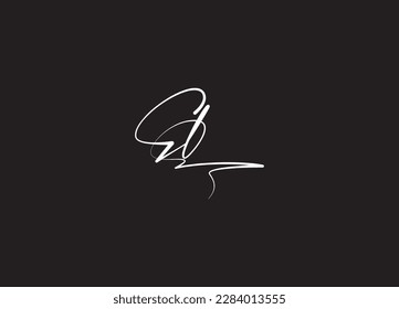 Alphabet letters monogram EL logo design