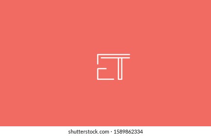 Alphabet Letters Monogram ET,TE,T, And E Logo Icon