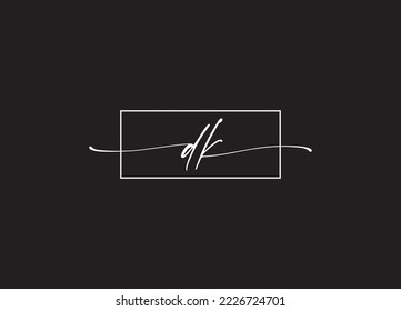 Alphabet letters monogram icon DK logo design