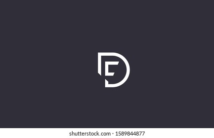 Alphabet letters monogram icon logo DF,FD,F and D