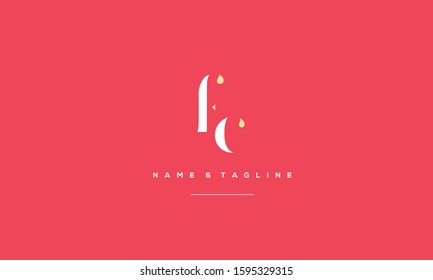 Alphabet letters monogram icon logo FE,EF,E and F